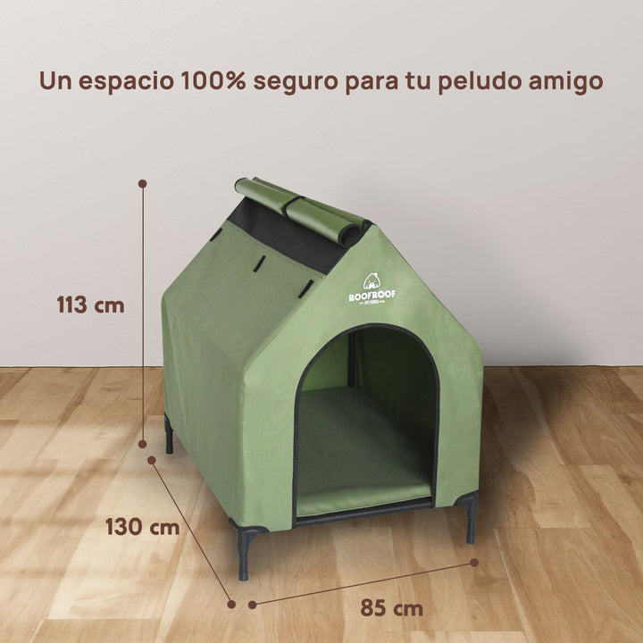 Casa campaña para perros GDE portátil, piso elevado 130cm