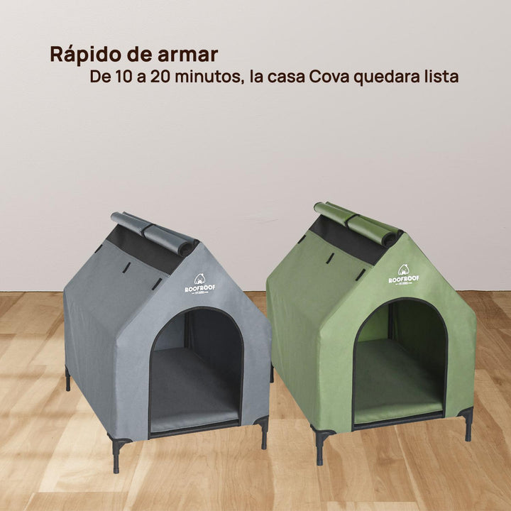 Casa campaña para perros GDE portátil, piso elevado 130cm
