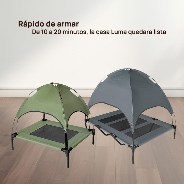 Cama Elevada con Toldo para perro XL, portátil 122cm