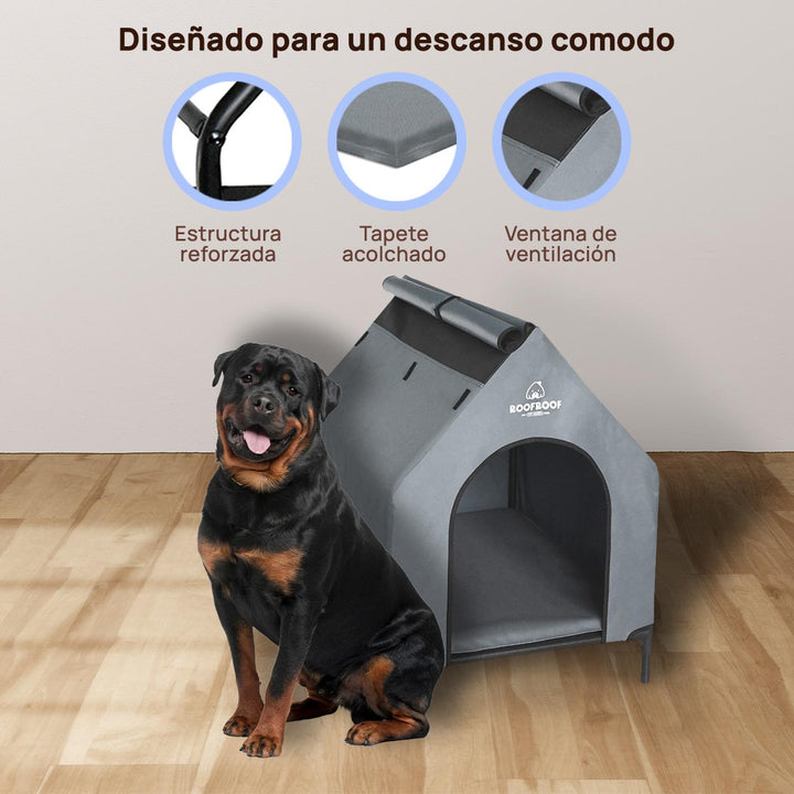 Casa campaña para perros GDE portátil, piso elevado 130cm